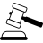 gavel law black icon
