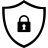 shield lock line icon